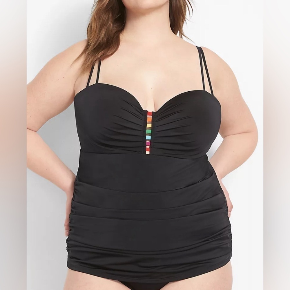 Swim by Cacique Rainbow Tankini Top 44C